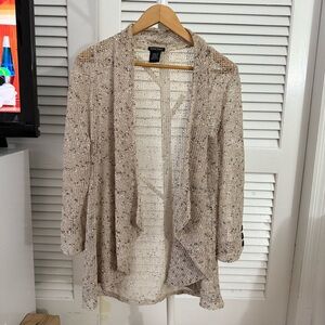 Katie Todd cardigan open weave with beautiful button detailing on sleeves